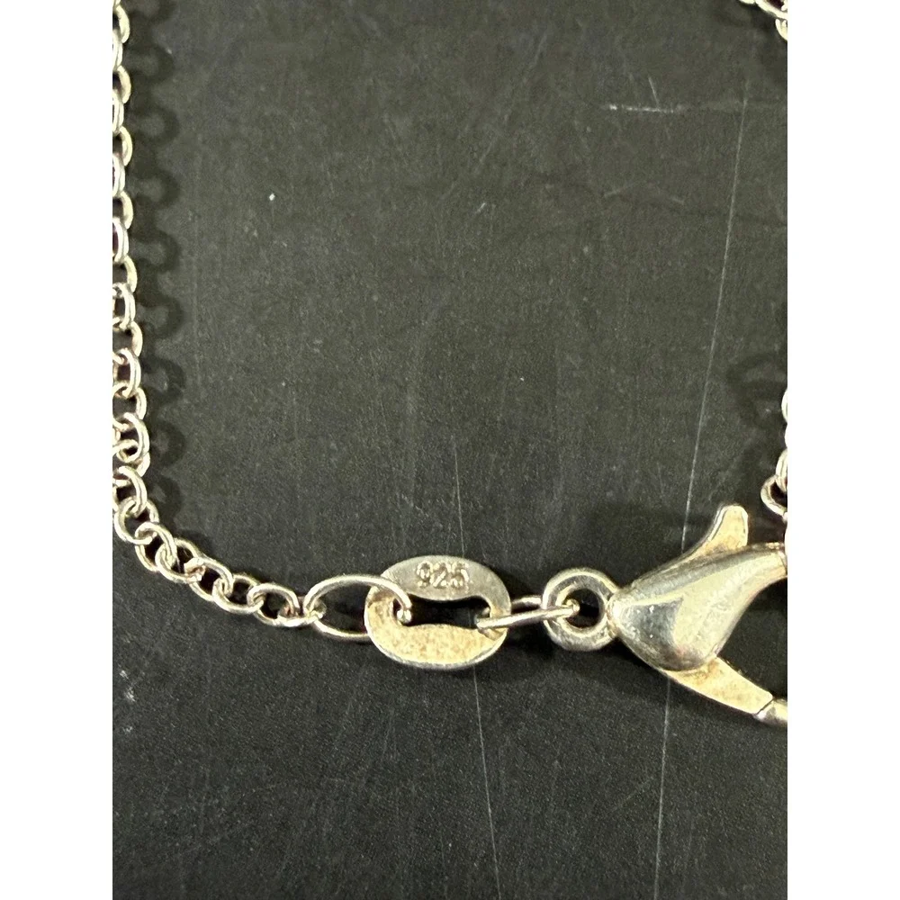 Swarovski Crystal Tiara Crown 18iin Necklace White Gold Plated Sterling Chain